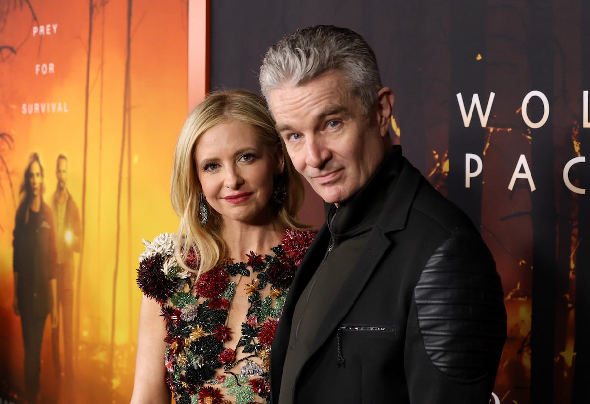 Sarah Michelle Gellar and James Marsters pose for photos at the "Wolf Pack"