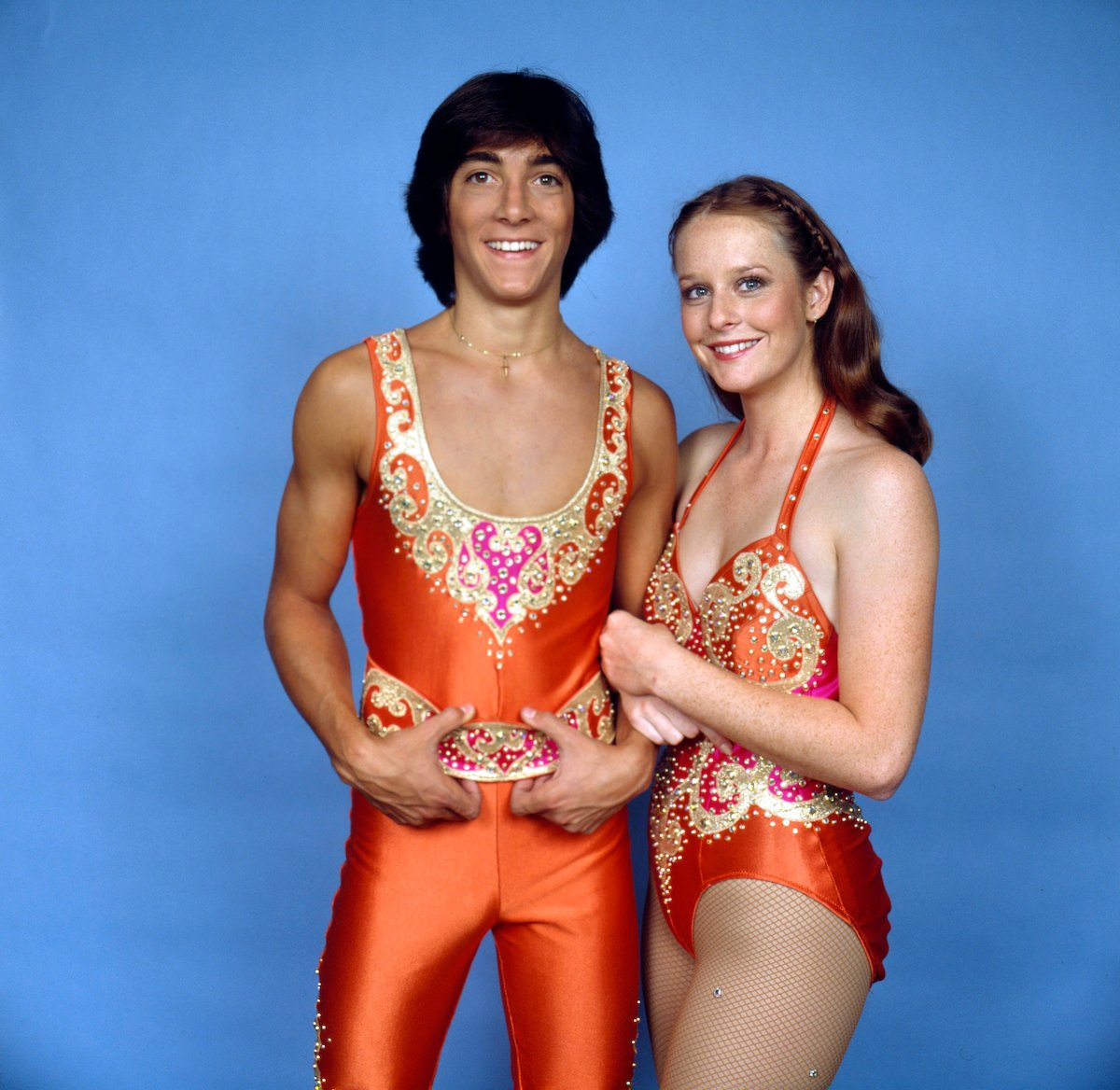 'Happy Days' star Scott Baio and Mary McDonough of 'The Waltons' in costume for 'Circus of the Stars'