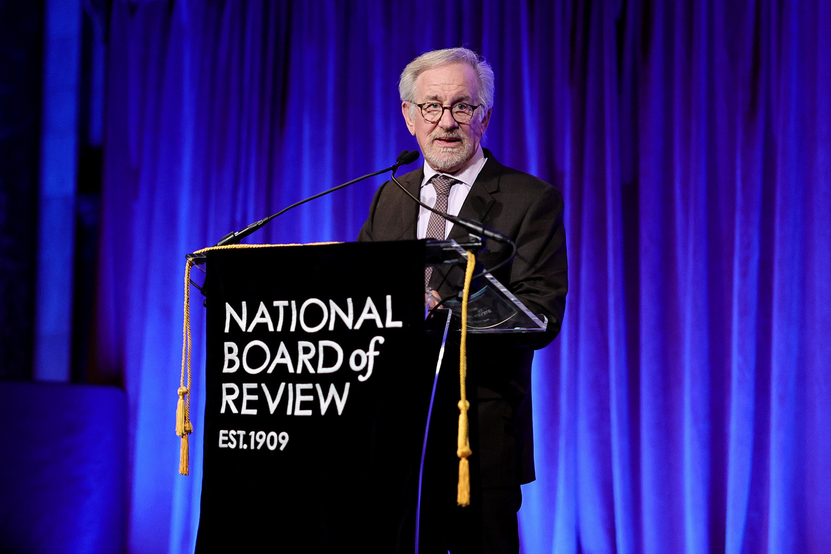 Steven Spielberg accepts the Best Director award for 'The Fabelmans' during the National Board of Review 2023 Awards Gala