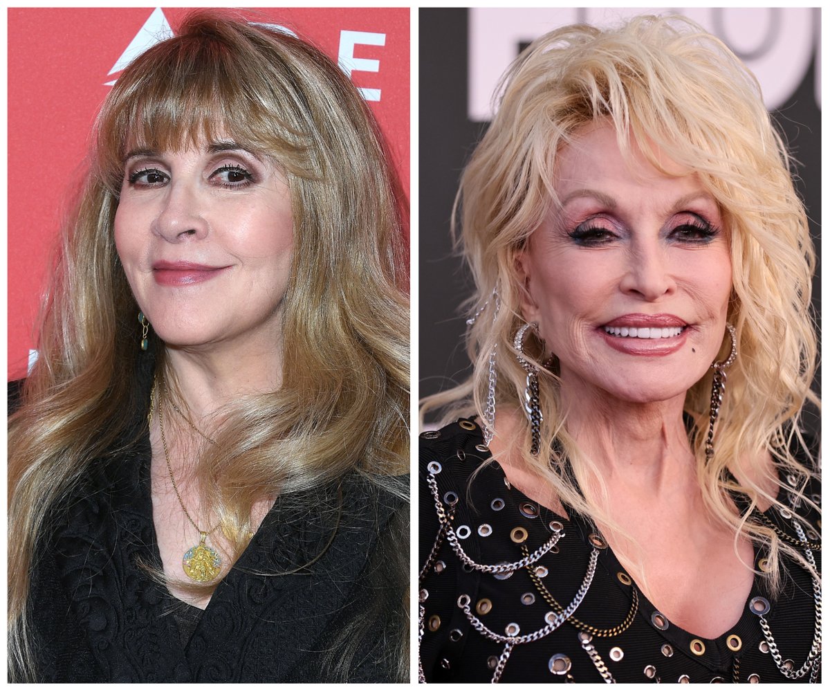 Composite photo of Stevie Nicks and Dolly Parton.