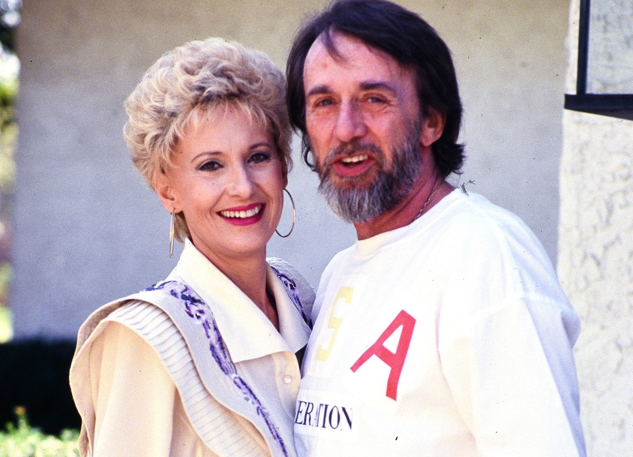 Tammy Wynette and husband George Richey at home in Nashville c. 1982.