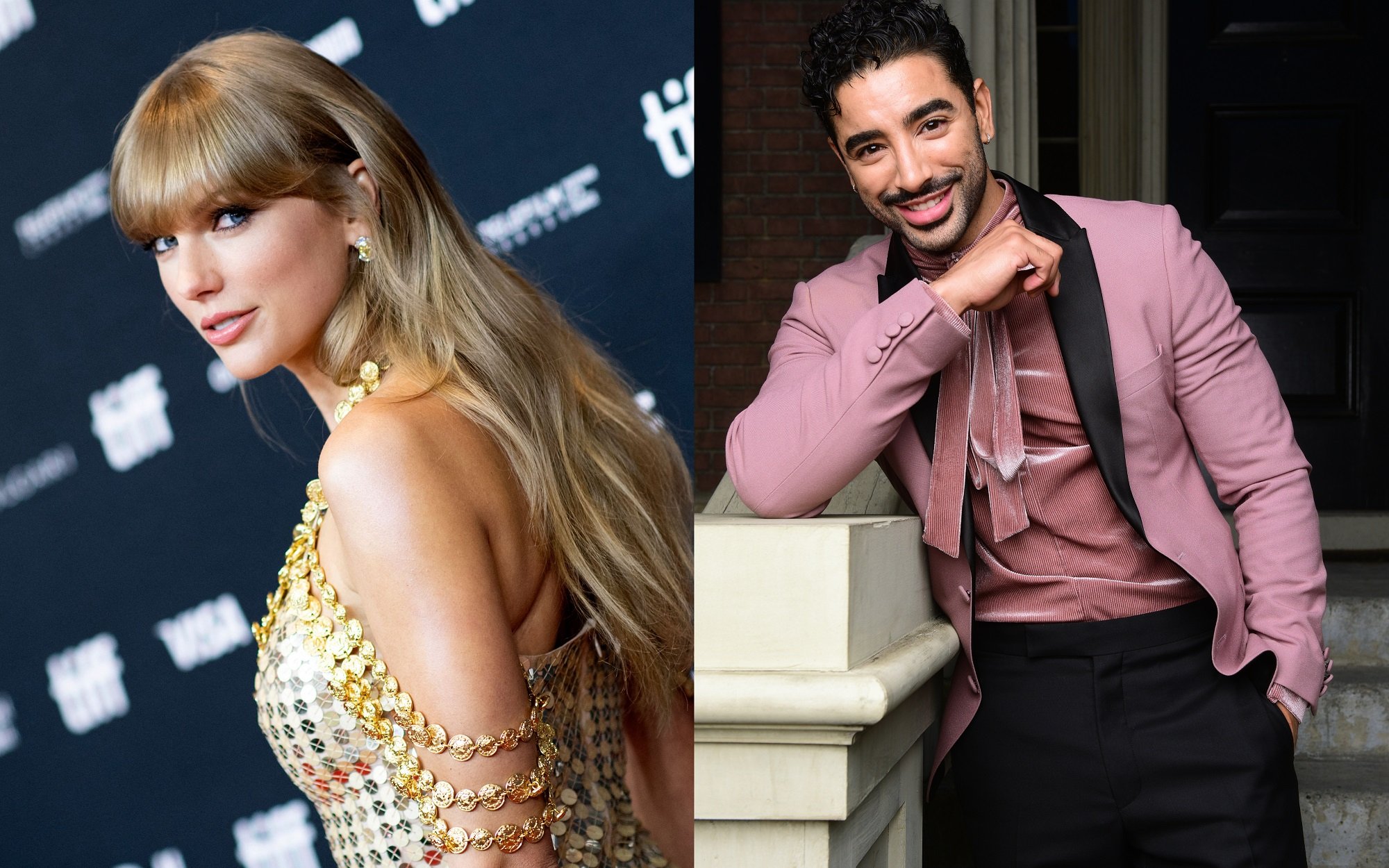 A joined photo of Taylor Swift and Laith Ashley