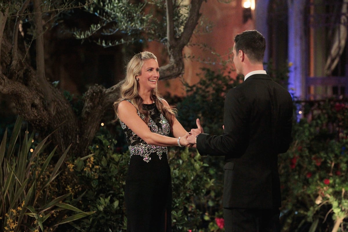 Producers often create fake jobs for The Bachelor contestants. Tiara Soleim introduces herself to Ben Higgins during The Bachelor Season 20. 
