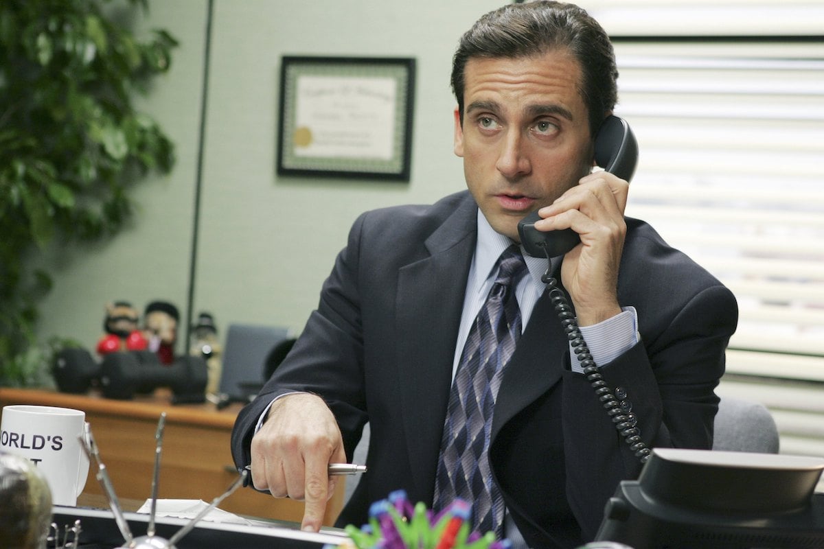 'The Office': Michael Scott (Steve Carell) talks on the phone at his desk