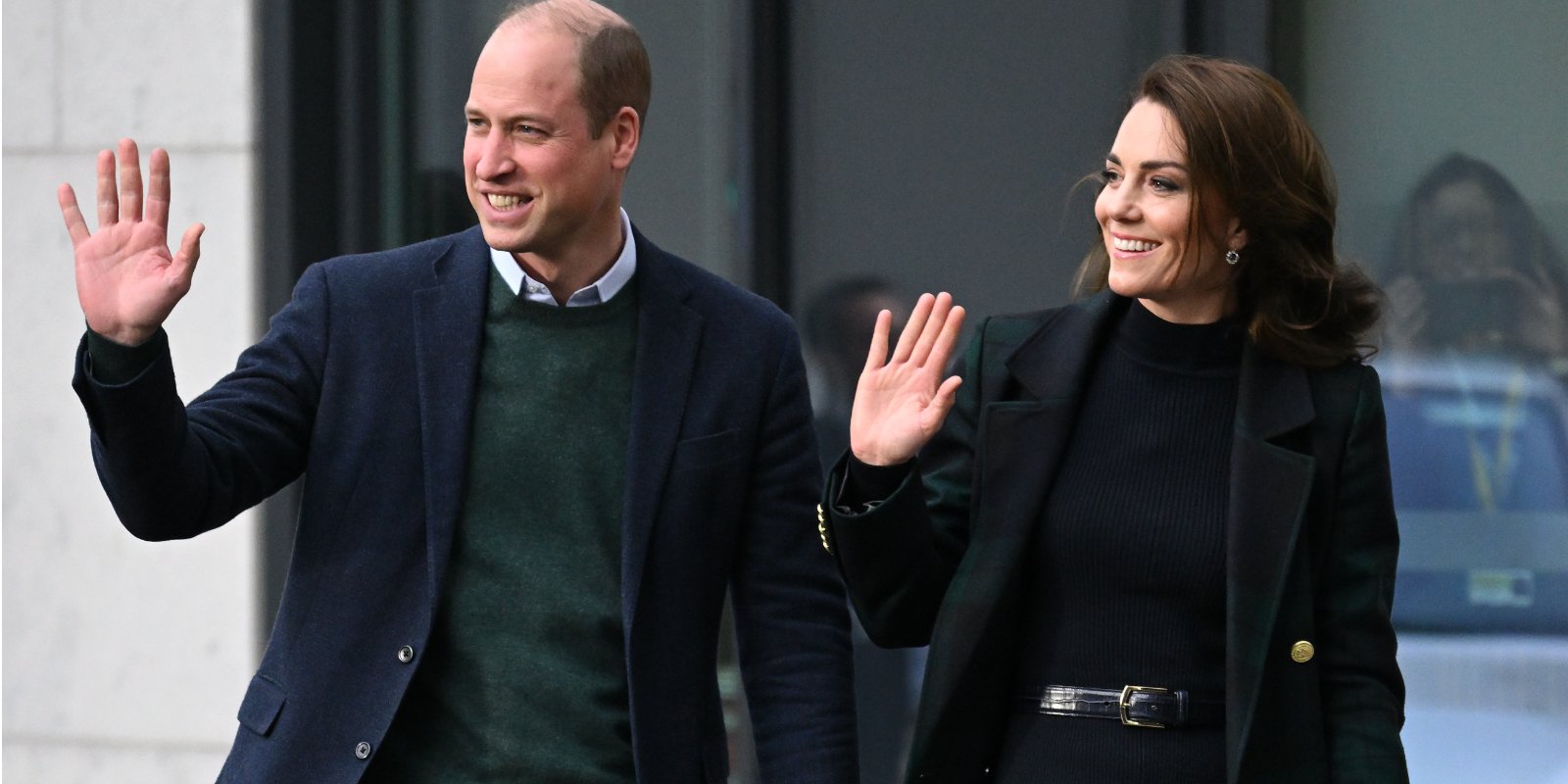 Prince William, Prince of Wales and Catherine, Princess of Wales during their visit to Royal Liverpool University Hospital on January 13, 2023 in Liverpool, England.