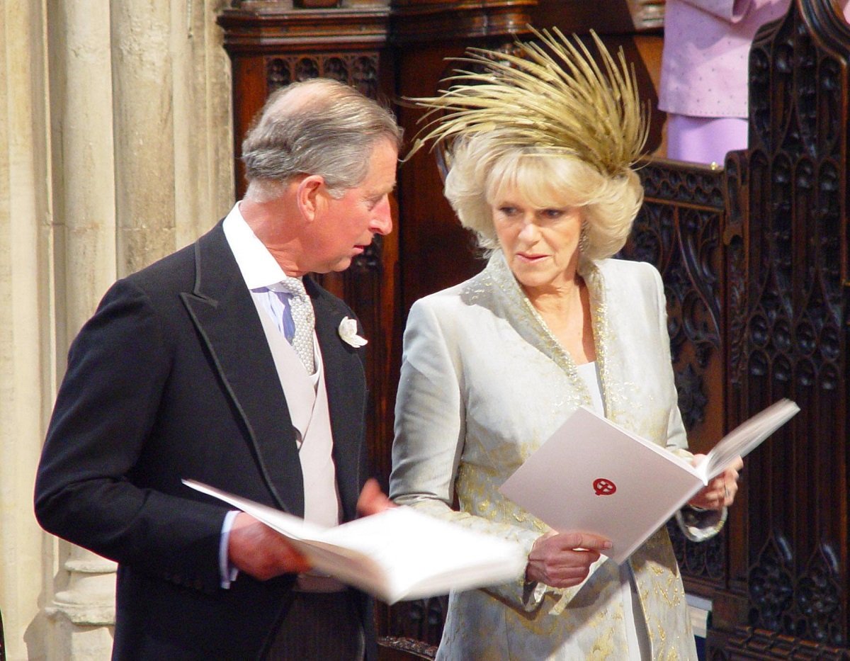 Then-Prince Charles and Camilla Parker Bowles during their wedding blessing ceremony
