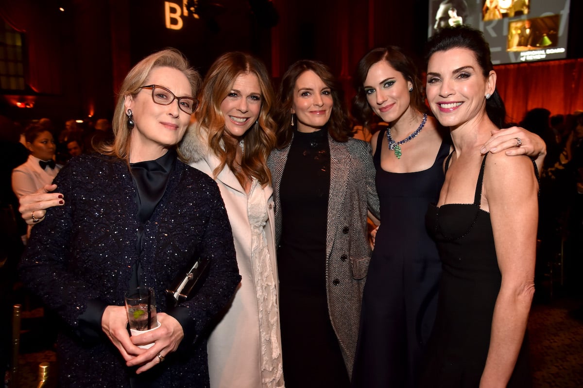 Meryl Streep, Rita Wilson, Tina Fey, Allison Williams, and Julianna Margulies attend the The National Board Of Review Annual Awards Gala in 2018