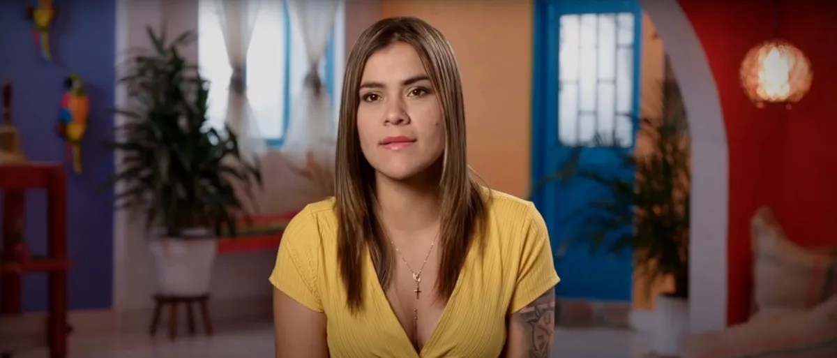 Ximena Morales on '90 Day Fiancé: Before the 90 Days' wearing a yellow shirt.