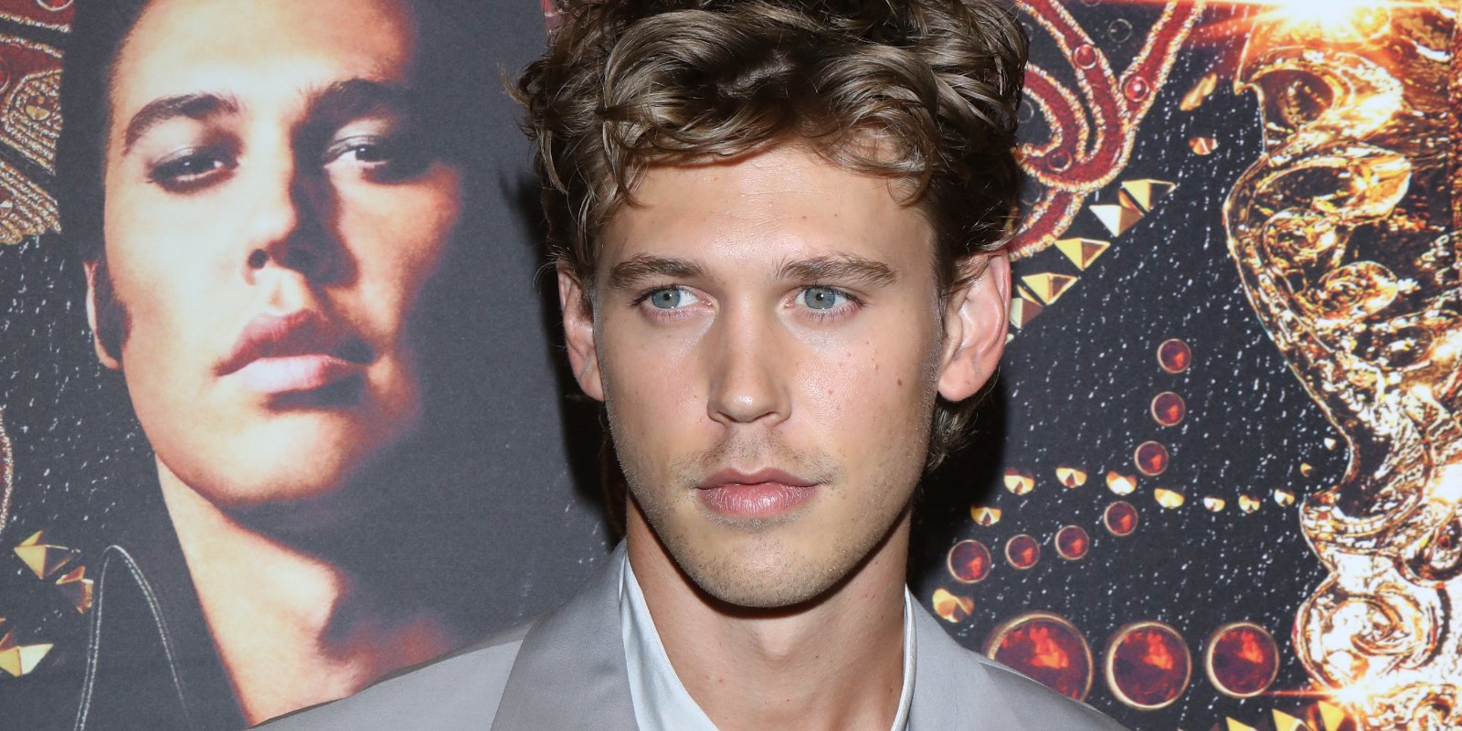 Austin Butler poses on the red carpet to promote the motion picture 'Elvis.'