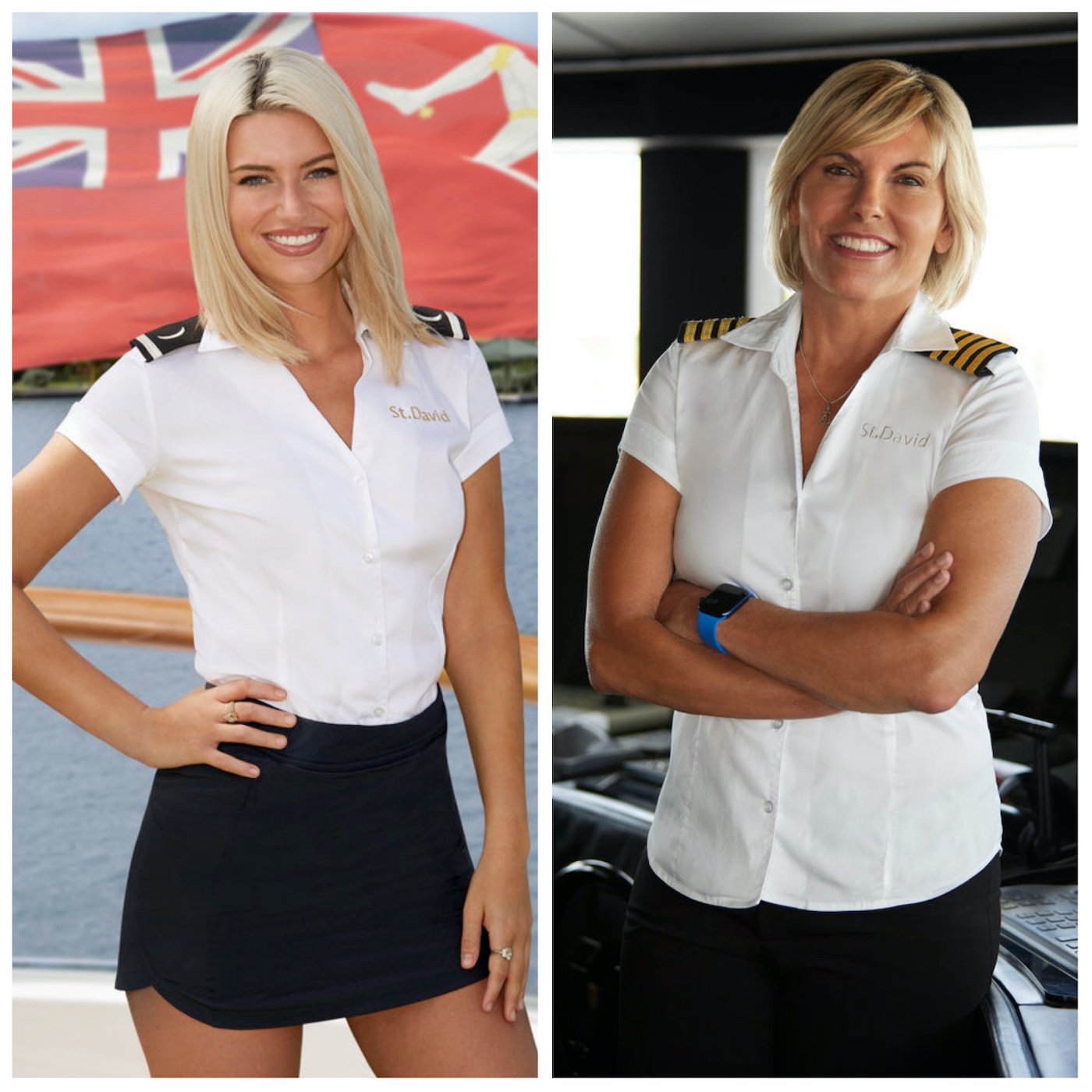 Camille Lamb and Captain Sandy Yawn 'Below Deck' cast photo