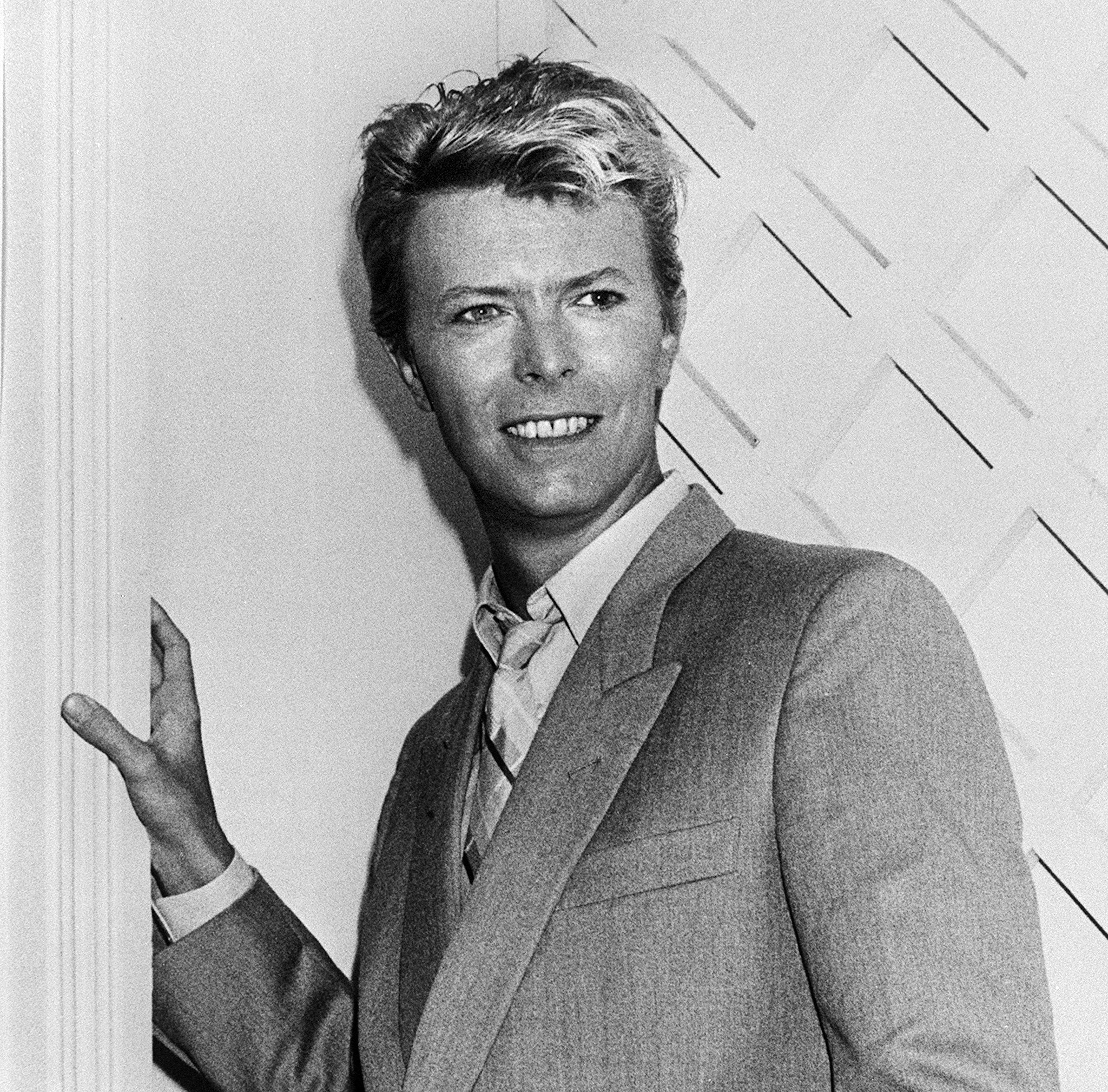 "Let's Dance" singer David Bowie in a suit