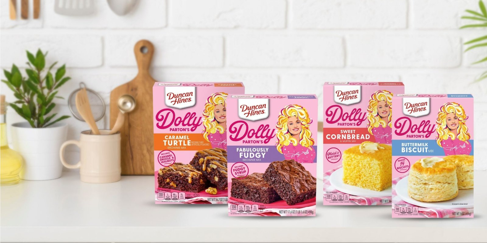 Dolly Parton's newest baked goods line in collaboration with Duncan Hines.