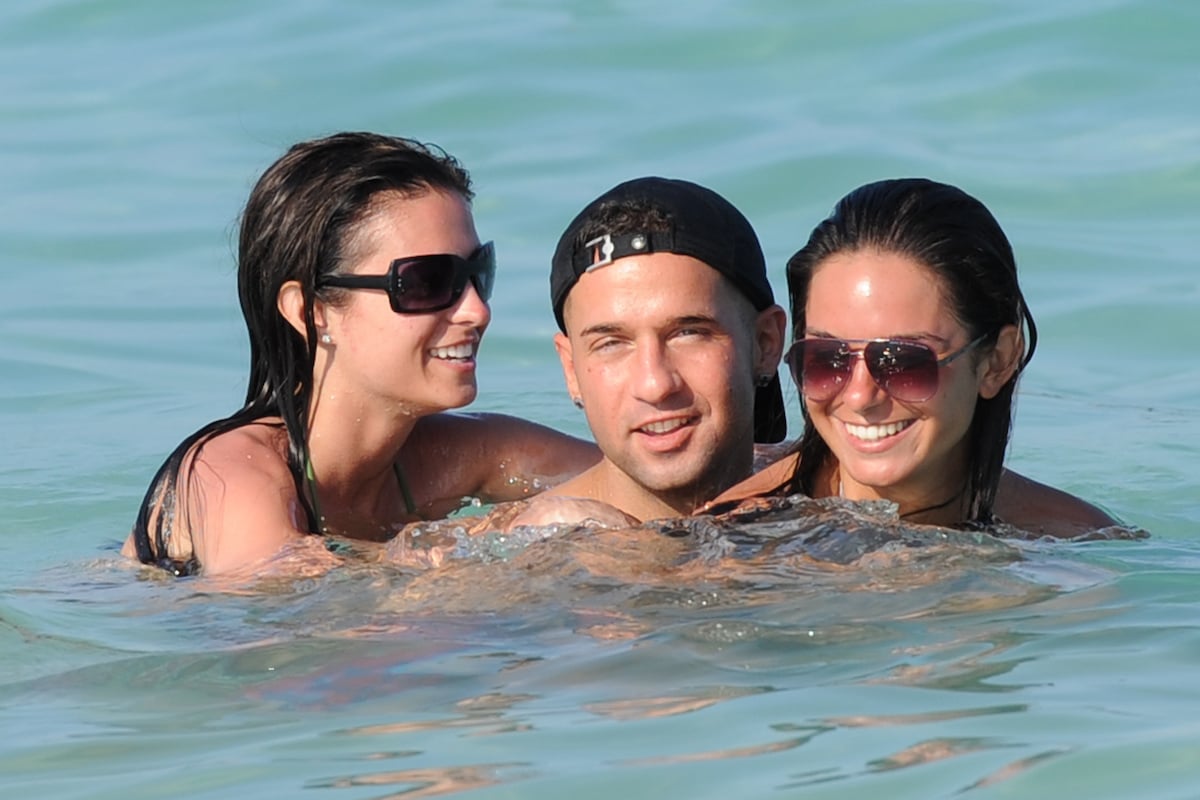 Mike 'The Situation' Sorrentino flirting with two girls in the water while filming 'Jersey Shore' Season 2 in Miami