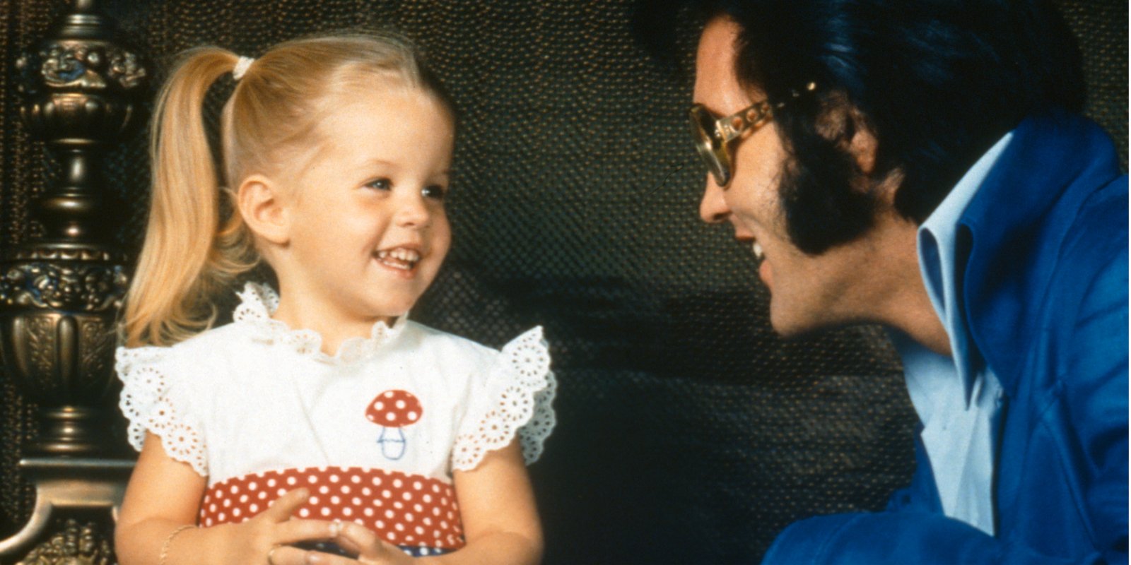 Lisa Marie Presley and Elvis Presley photographed in California in the late 1970s.