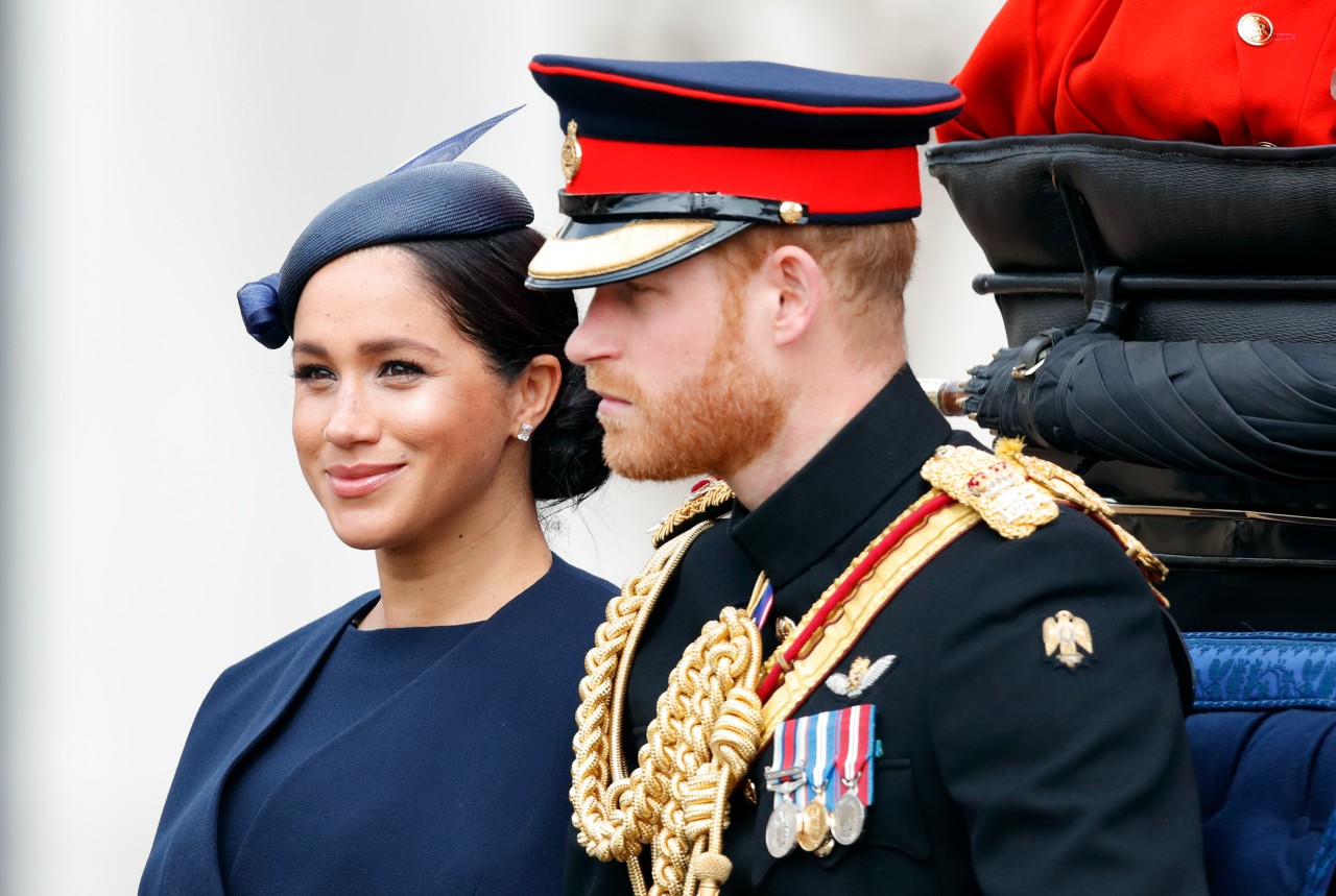 Meghan Markle and Prince Harry attend the Trooping the Colour in 2019.