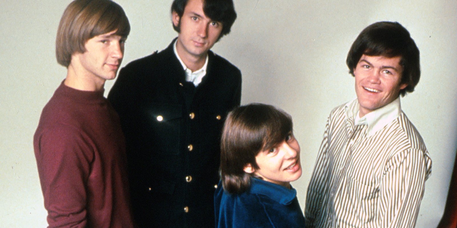Peter Tork, Mike Nesmith, Davy Jones and Micky Dolenz at a photo shoot.