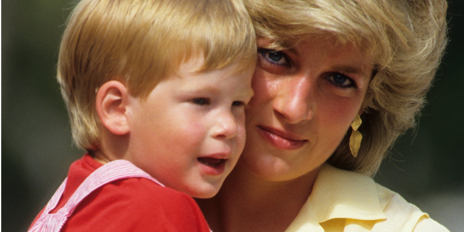 Prince Harry and Princess Diana photographed on holiday in Majorca, Spain on August 10, 1987.