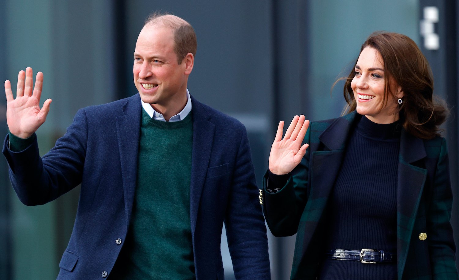 Prince William and Kate Middleton wore matching outfits during a visit to Royal Liverpool University Hospital