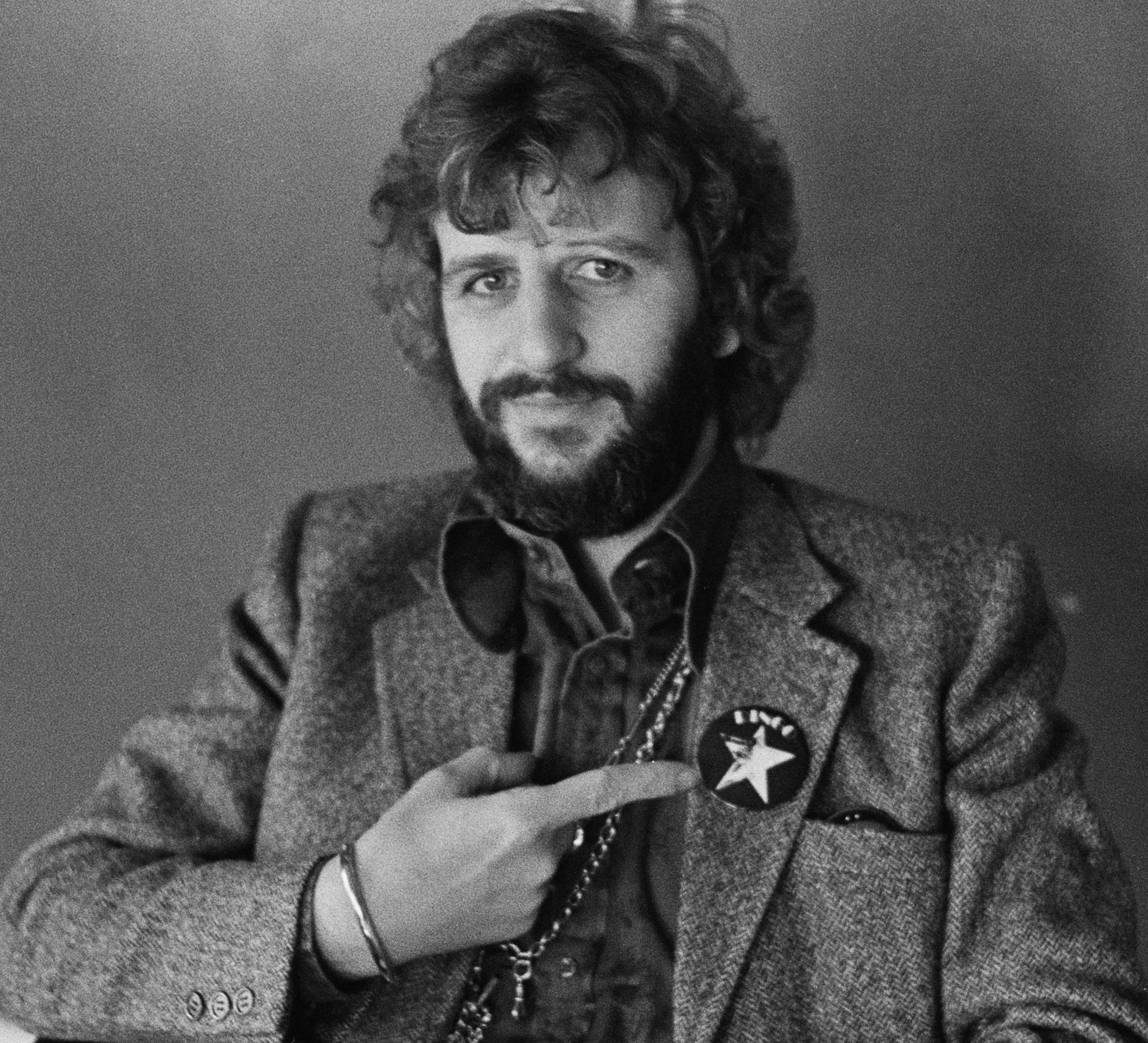 Ringo Starr with a beard during the "You're Sixteen" era