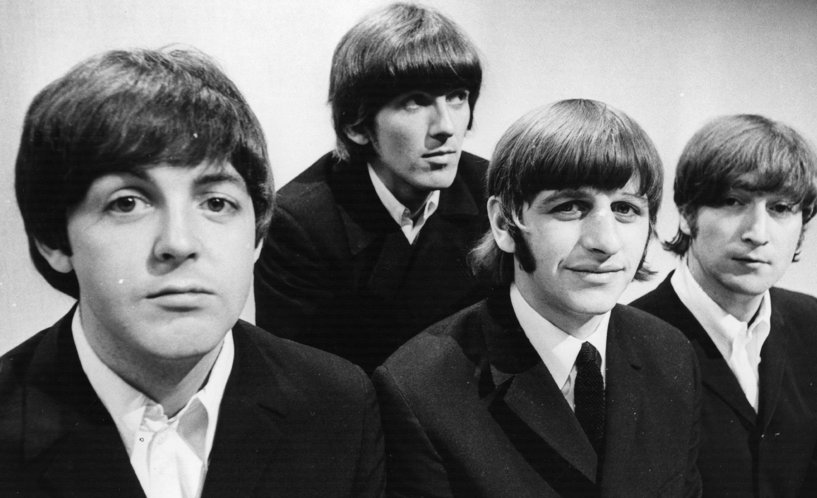 The Beatles in black-and-white