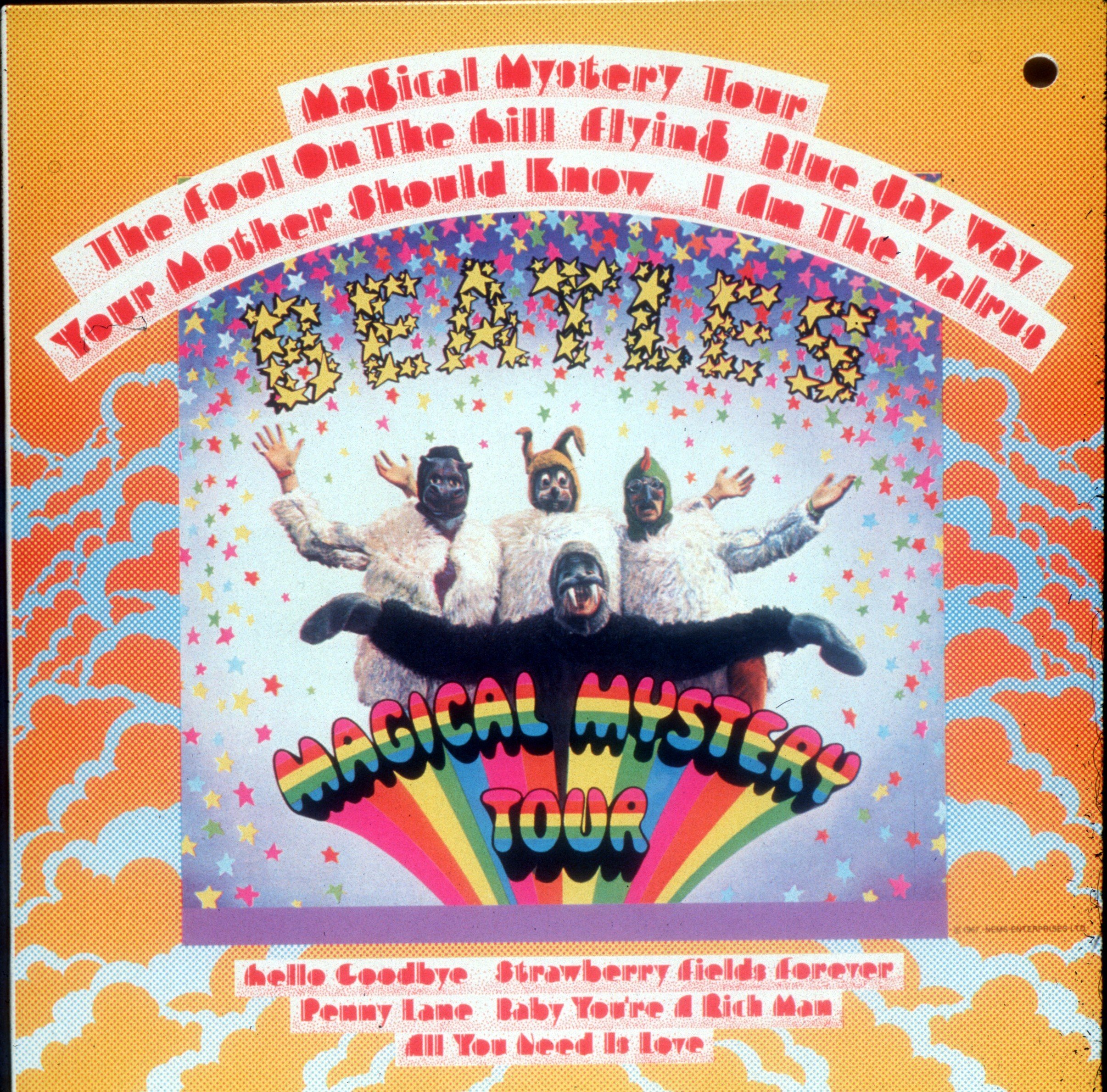 A vinyl copy of The Beatles' 'Magical Mystery Tour'