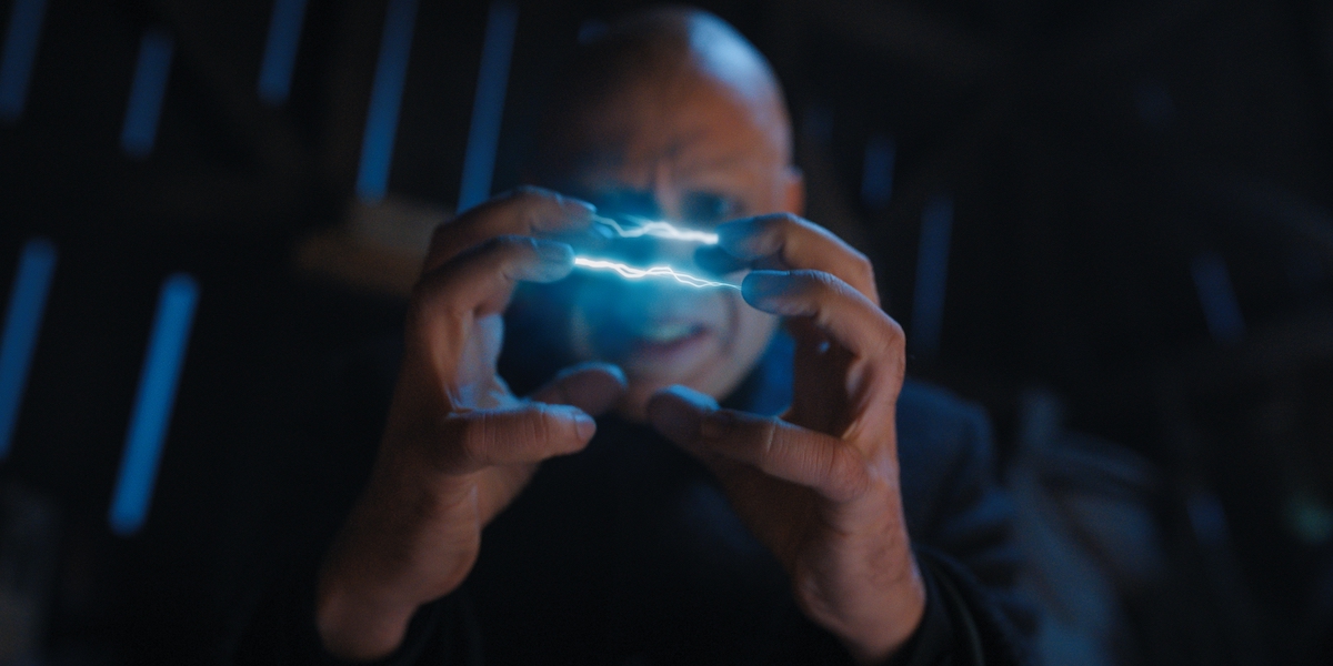 Uncle Fester (Fred Armisen) shows off his power of electricity in 'Wednesday'