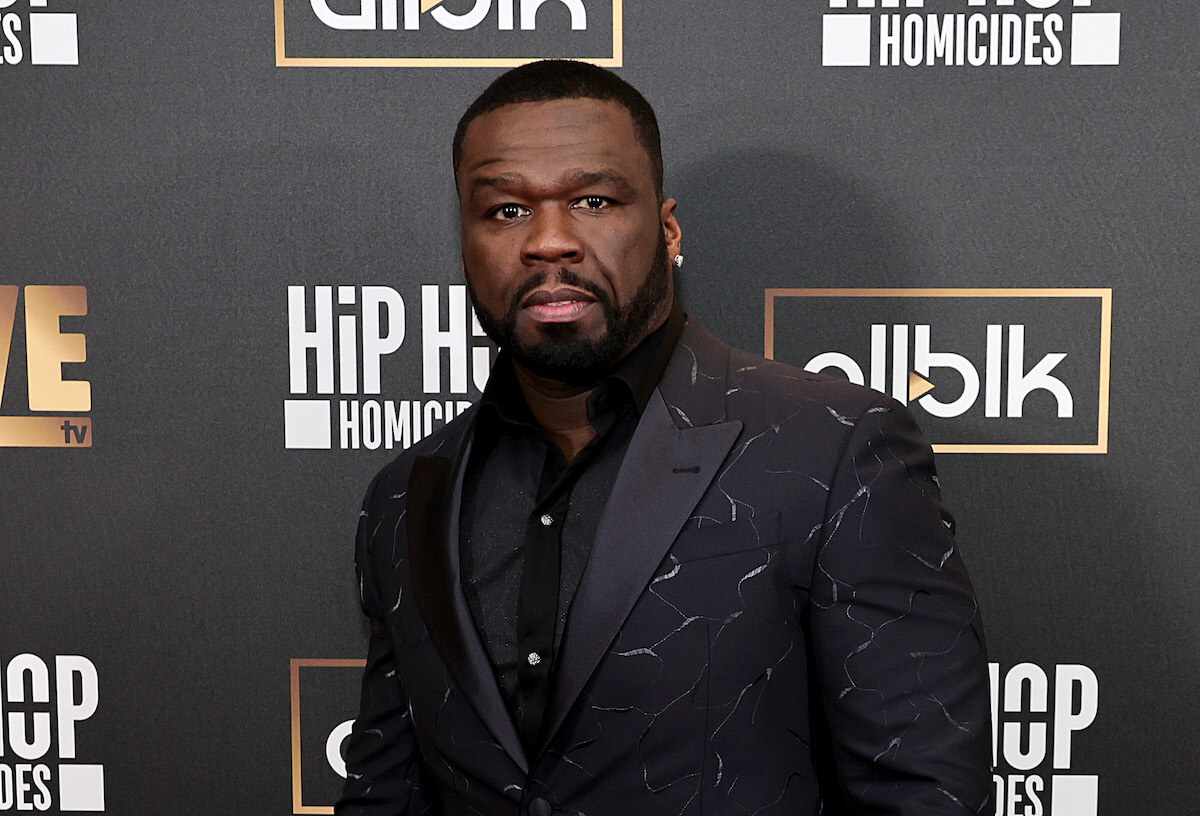 Curtis "50 Cent" Jackson wearing all black