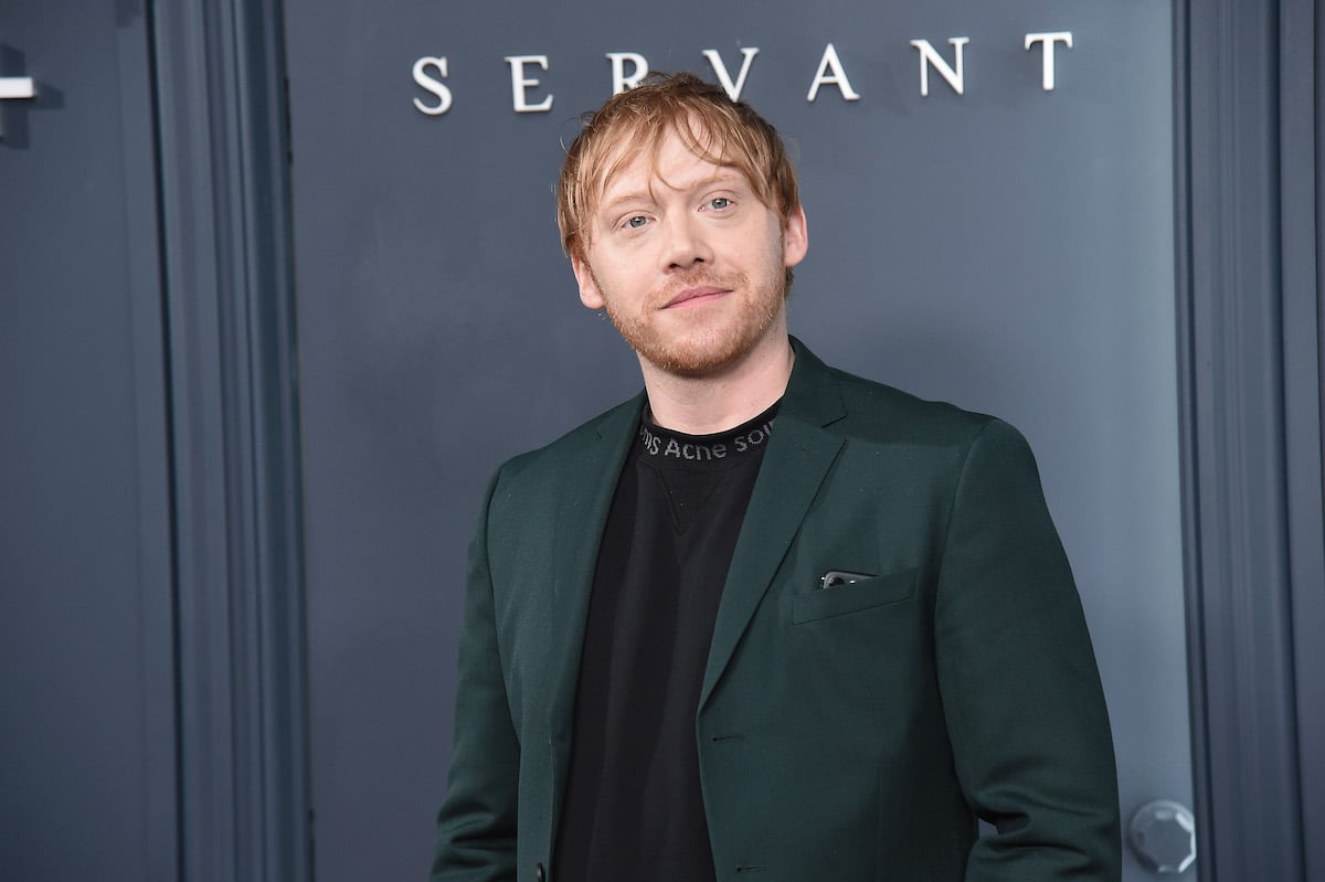 Actor Rupert Grint attends Apple TV+'s "Servant" World Premiere in a green blazer