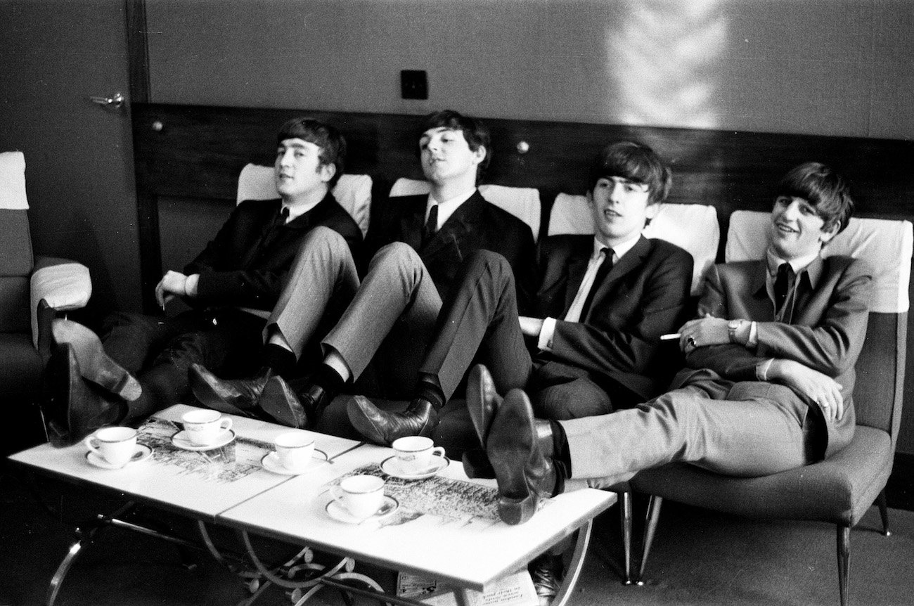 The Beatles at the Royal Variety Command Performance in 1963.