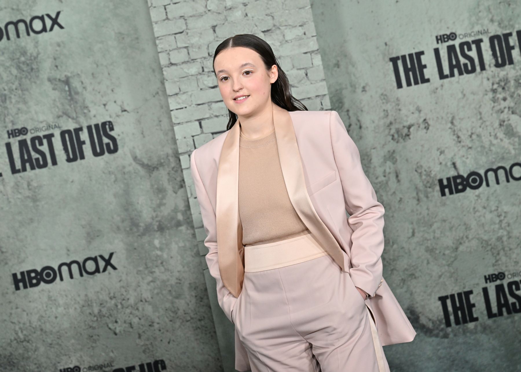 Bella Ramsey at the Los Angeles 'The Last of Us' premiere at Regency Village Theatre