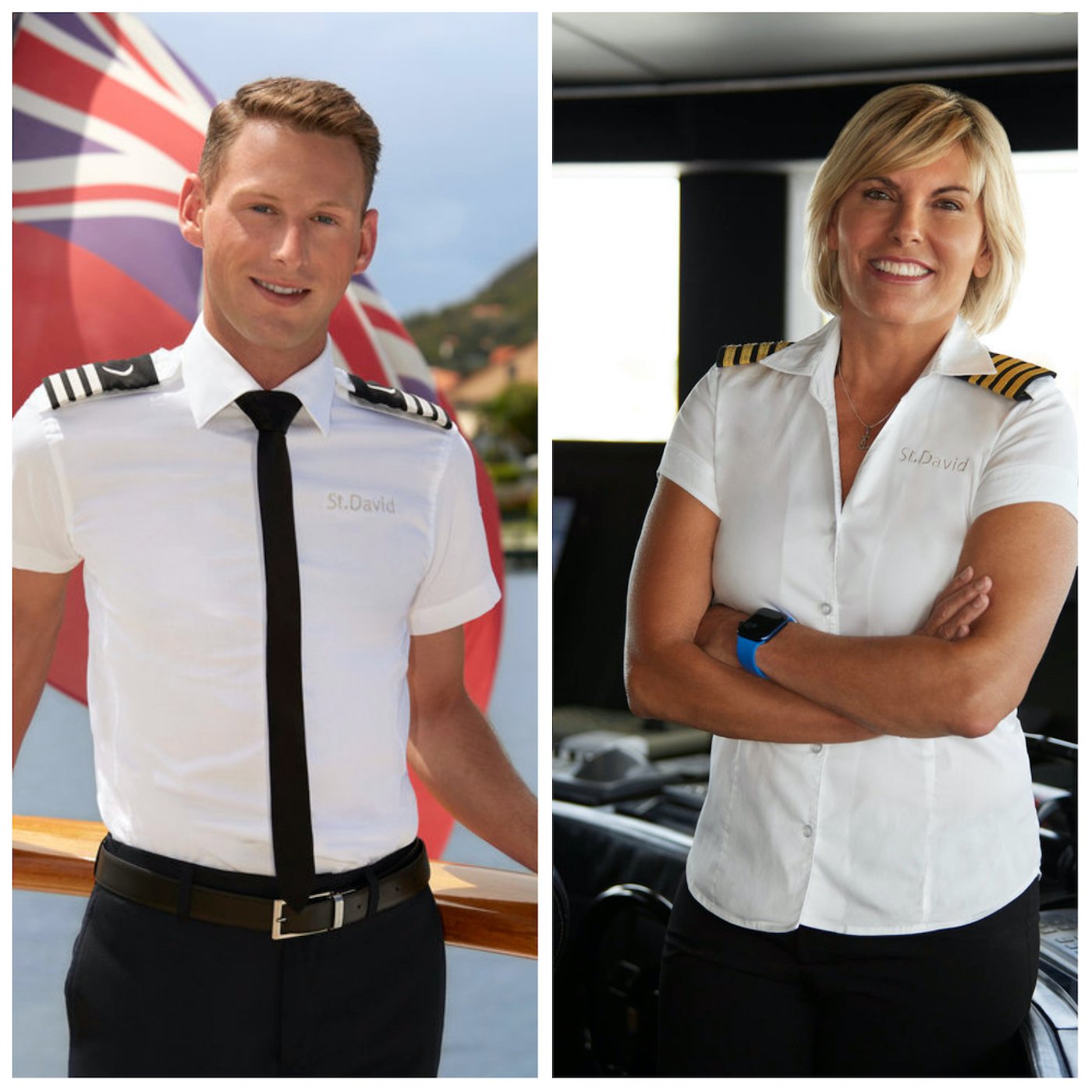 Fraser Olender and Captain Sandy Yawn 'Below Deck' cast photos