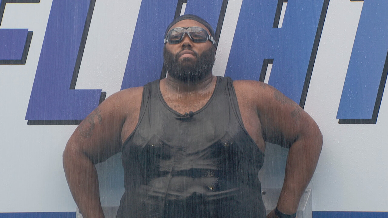 Derek 'Big D' Frazier during the Wall Competition in 'Big Brother 23'