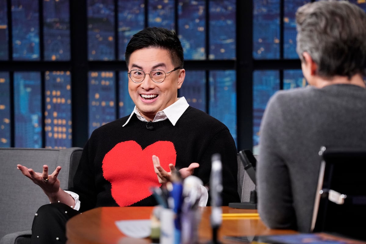 Bowen Yang answers a question on "Late Night With Seth Meyers"
