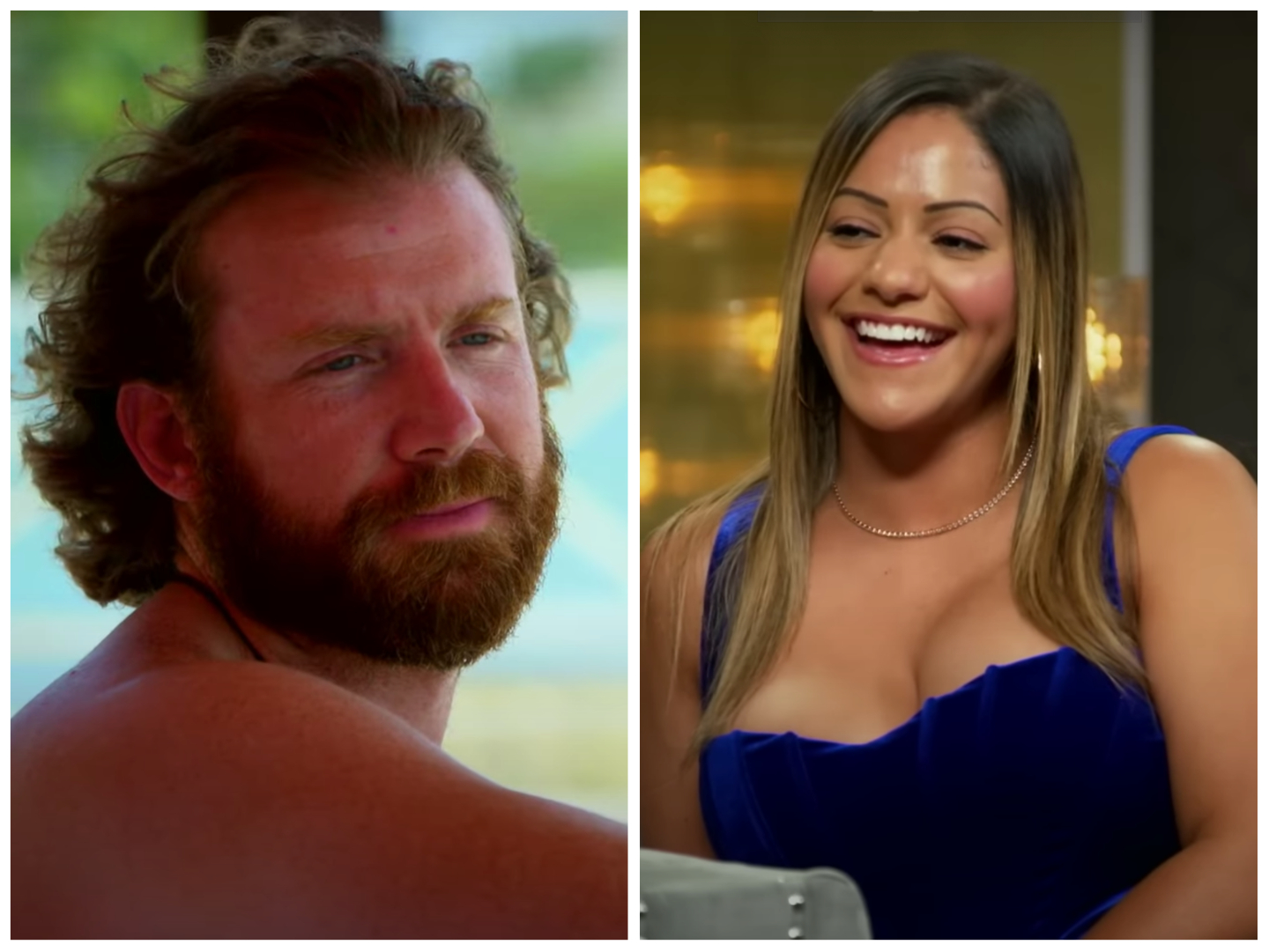 Side by side images of Clint and Domynique from 'Married at First Sight' Season 16