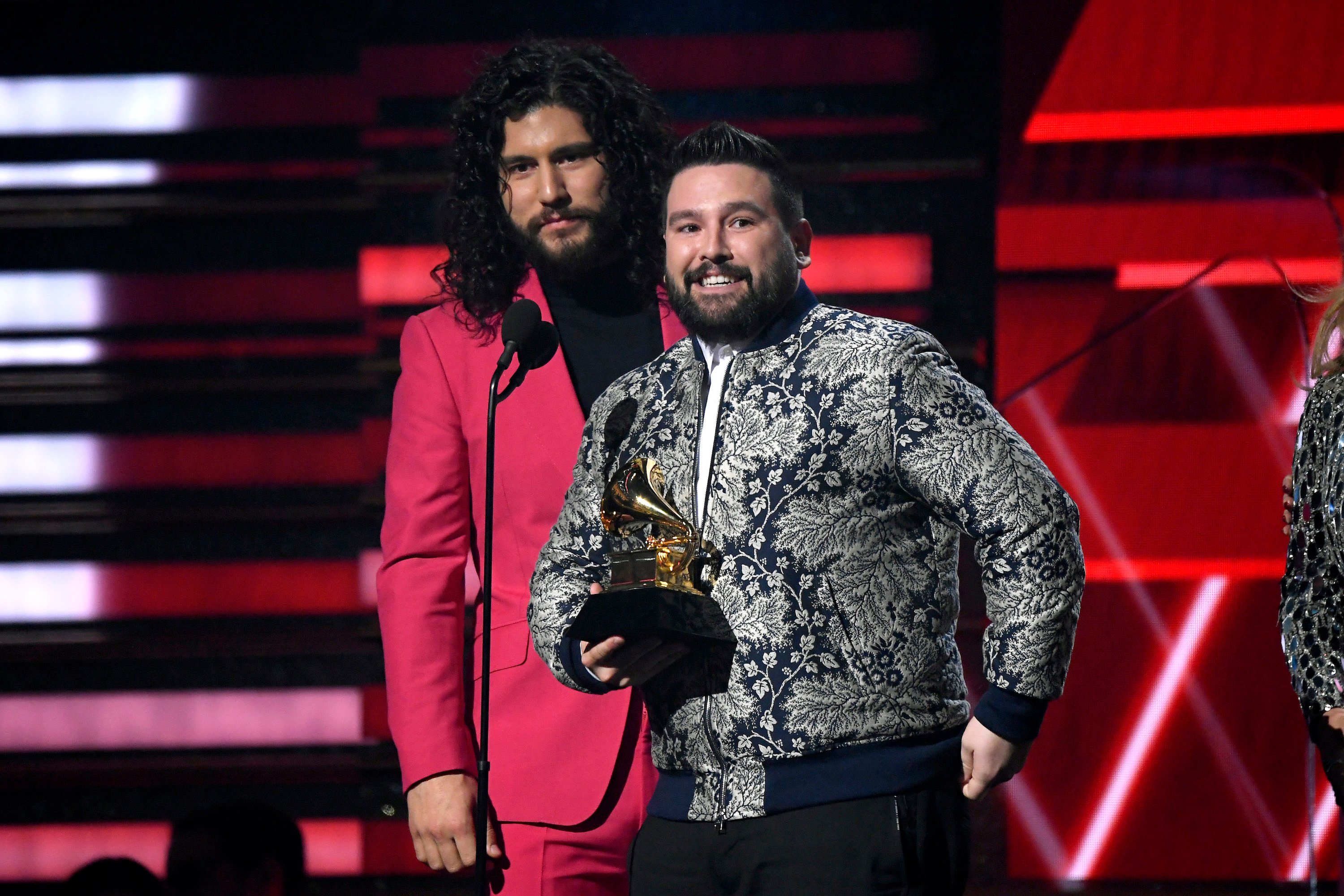 Dan Smyers and Shay Mooney of music group Dan + Shay accept the Best Country Duo/Group Performance award for 'Speechless' during the 62nd Annual GRAMMY Awards