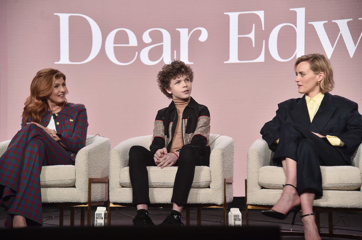 Dear Edward cast: Connie Britton, Colin O'Brien, and Taylor Schilling
