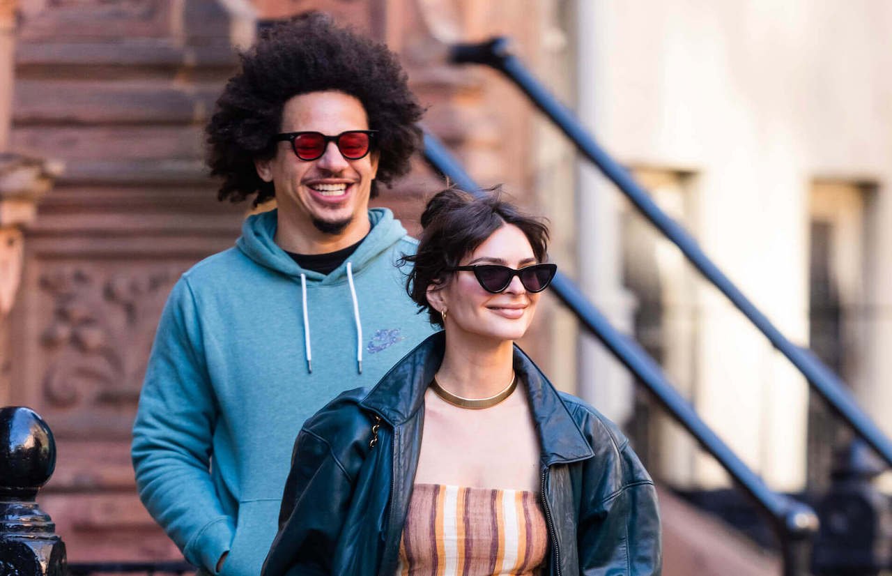 Eric André and Emily Ratajkowski are seen in the West Village on February 10, 2023, in New York City.