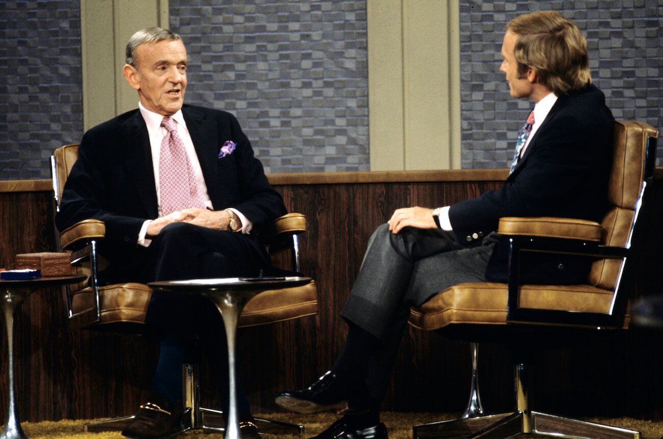 Fred Astaire during an appearance on 'The Dick Cavett Show.'