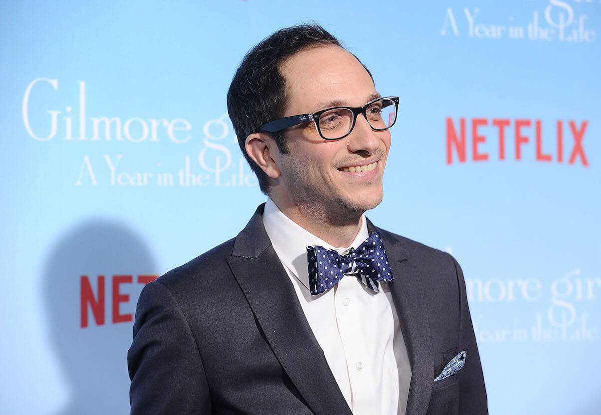 'Gilmore Girls' Hep Alien bassist John Cabrera smiles on the Netflix red carpet