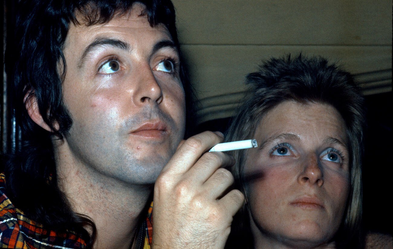 Paul McCartney and his wife Linda in 1972.