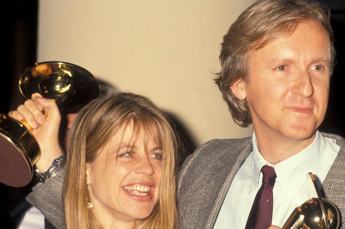 Linda Hamilton and James Cameron at the Saturn Awards.