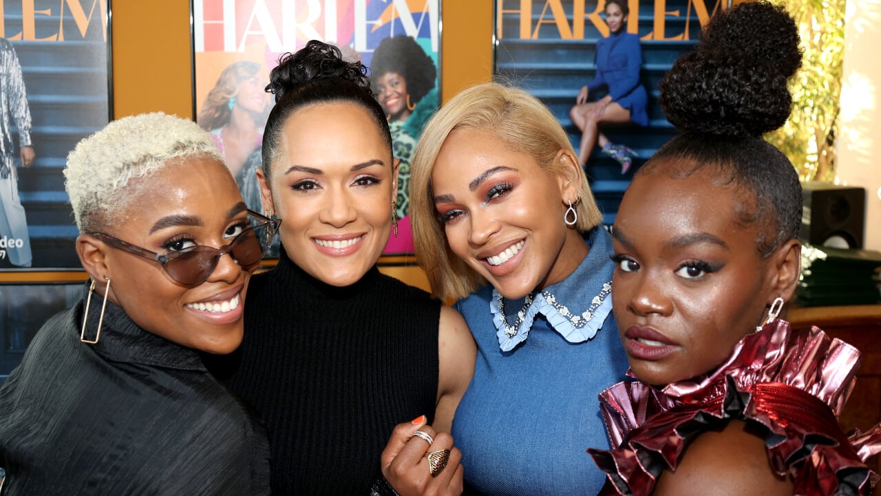 Jerrie Johnson, Grace Byers, Meagan Good and Shoniqua Shandaiattends Prime Video's Brunch at Harriet's Rooftop