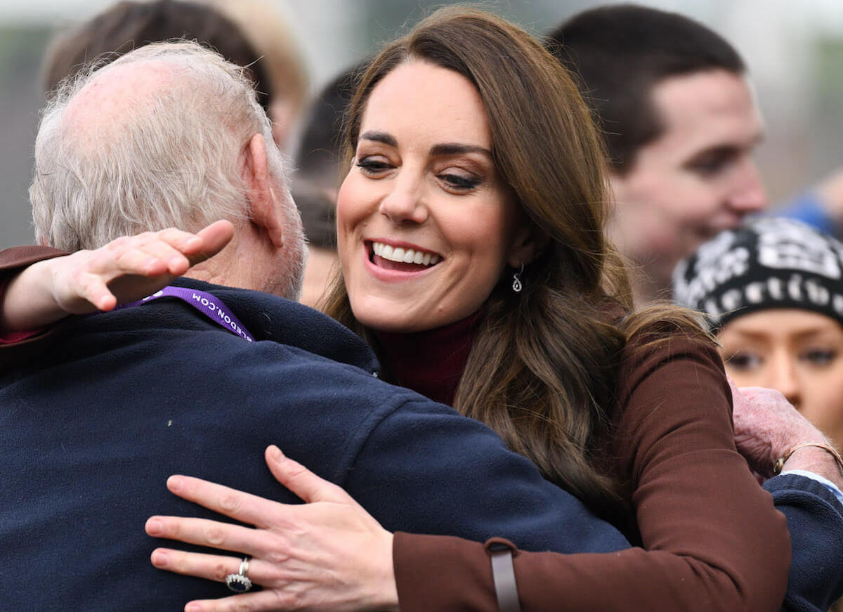 Kate Middleton hugs Jim Embury, seemingly contradicting Prince Harry, Meghan Markle claim