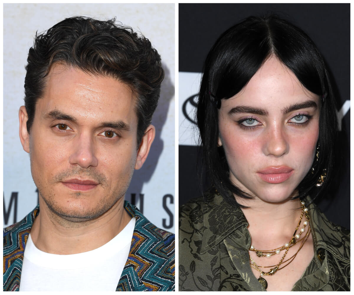 Composite photo of John Mayer and Billie Eilish.