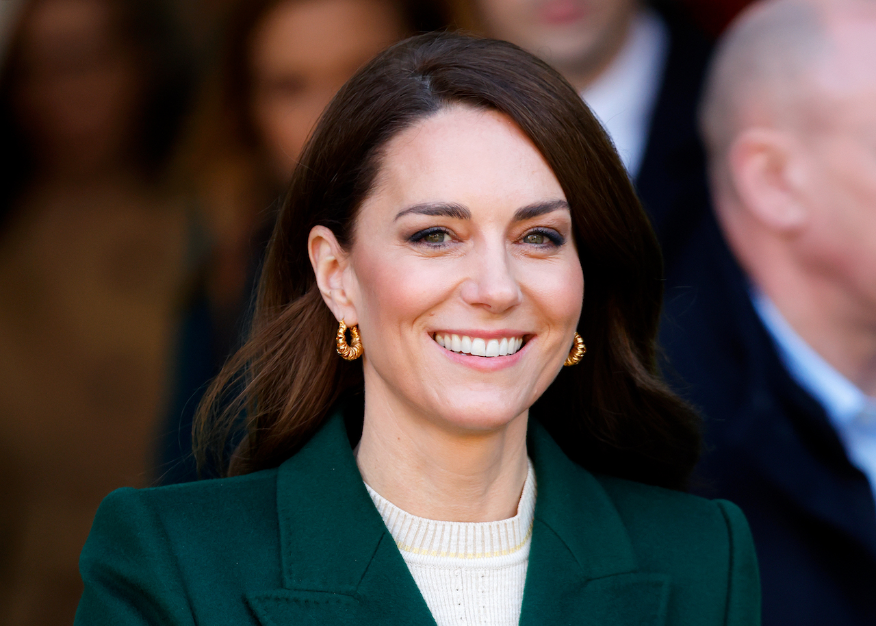 Kate Middleton, Princess of Wales, visits Kirkgate Market on January 31, 2023, in Leeds, England.