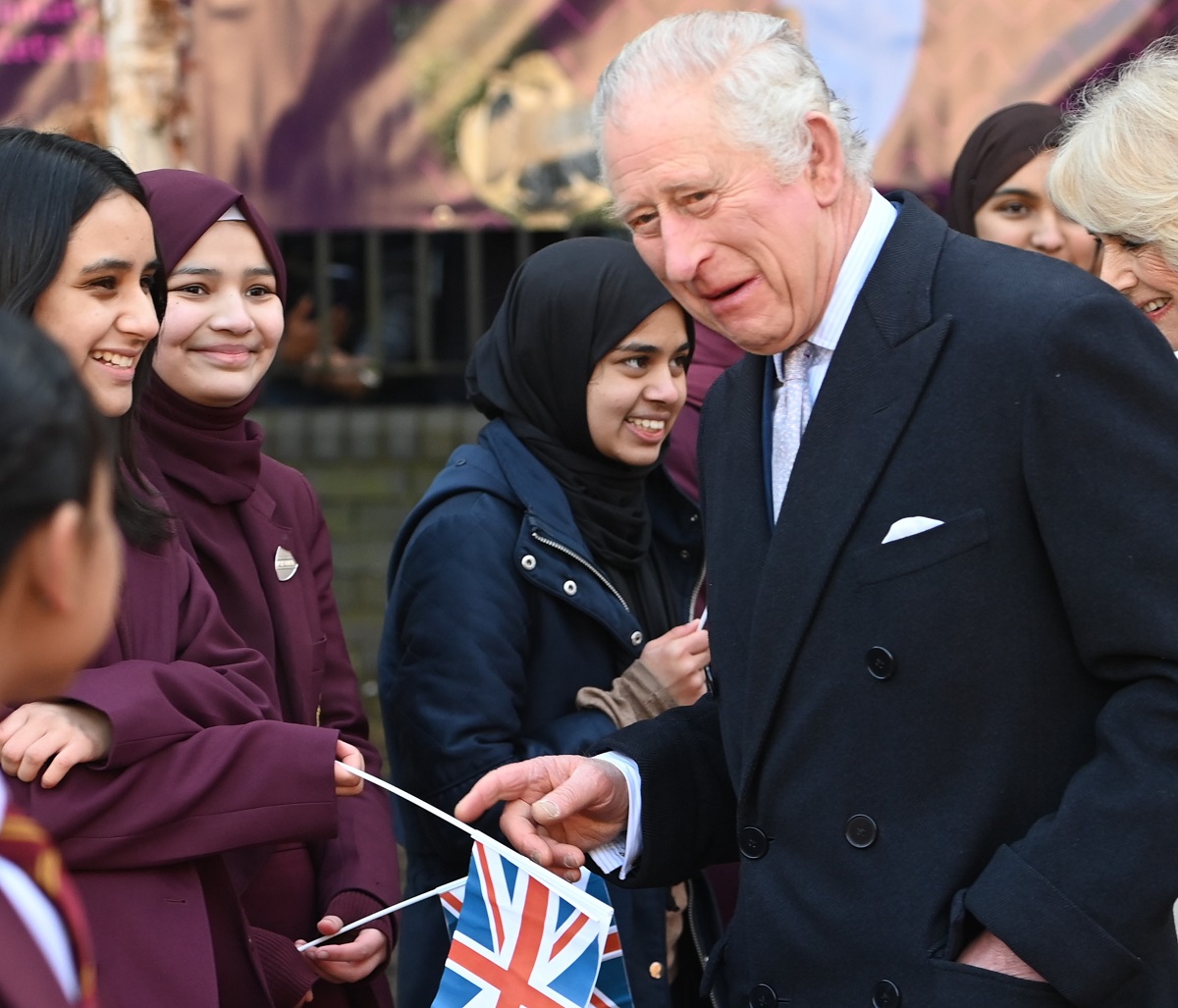 King Charles III meets students and members of the public in Bangladeshi community of Brick Lane