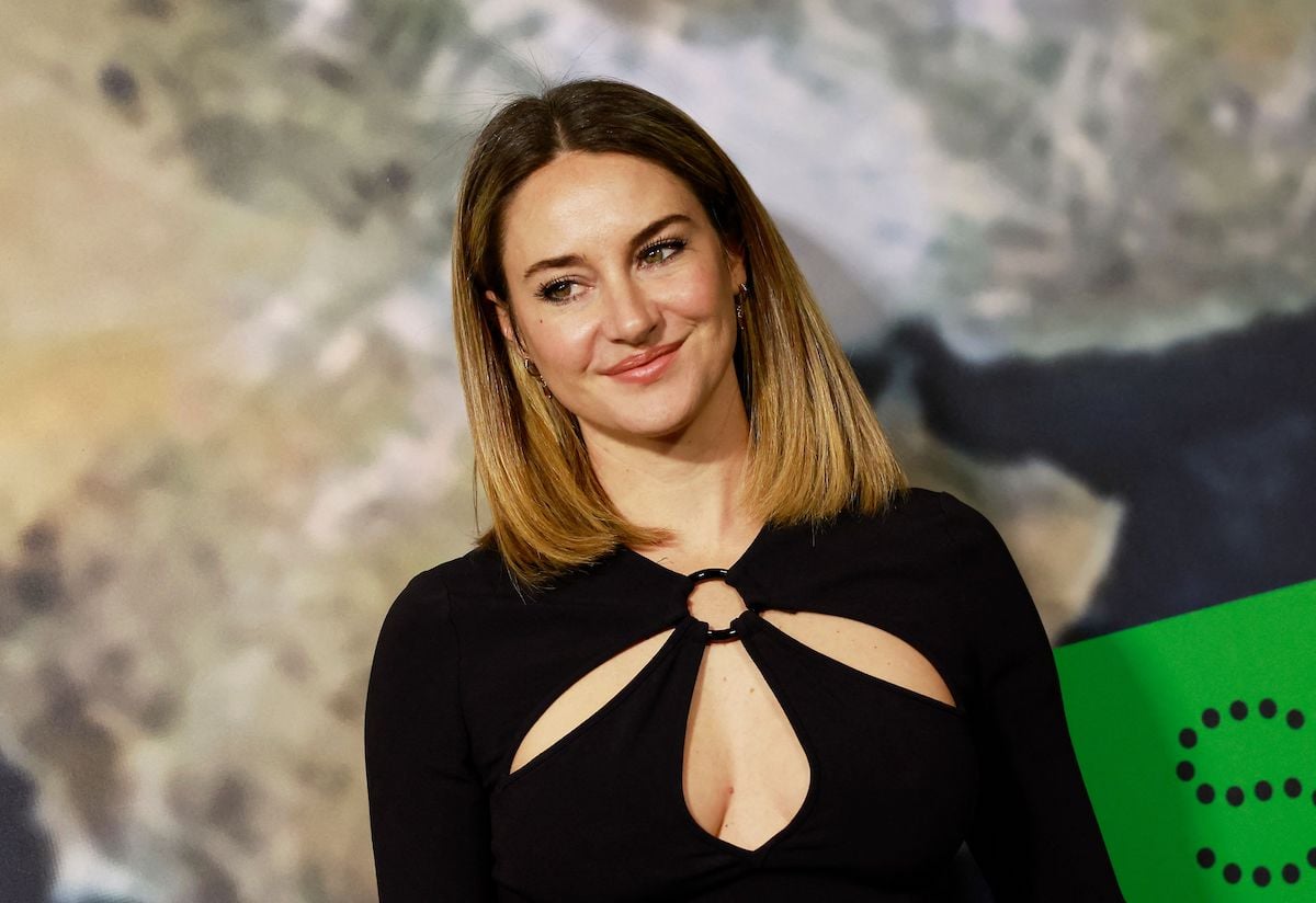 LA based actor Shailene Woodley wears a black shirt with cutouts