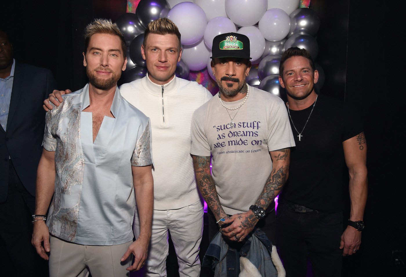 Lance Bass, Nick Carter, AJ McLean, and Jeff Timmons attended an event