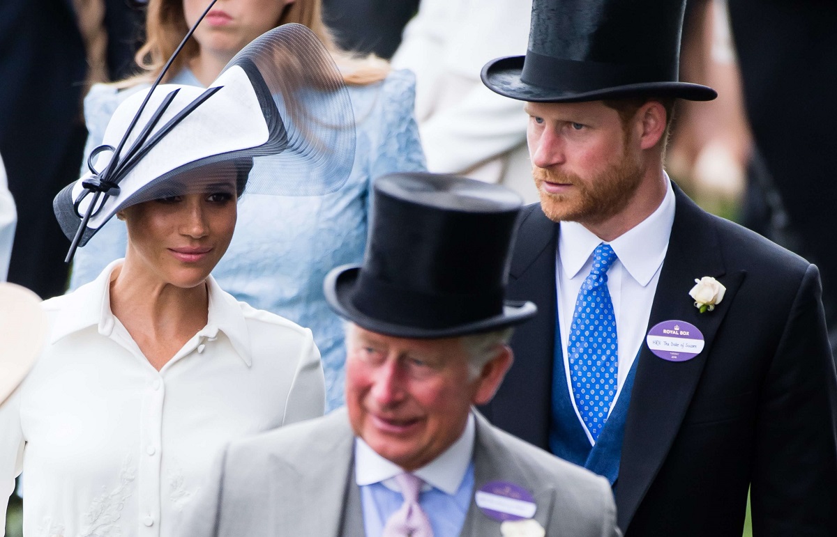Meghan Markle, Prince Harry, and King Charles III attend 2018 Royal Ascot Day 1