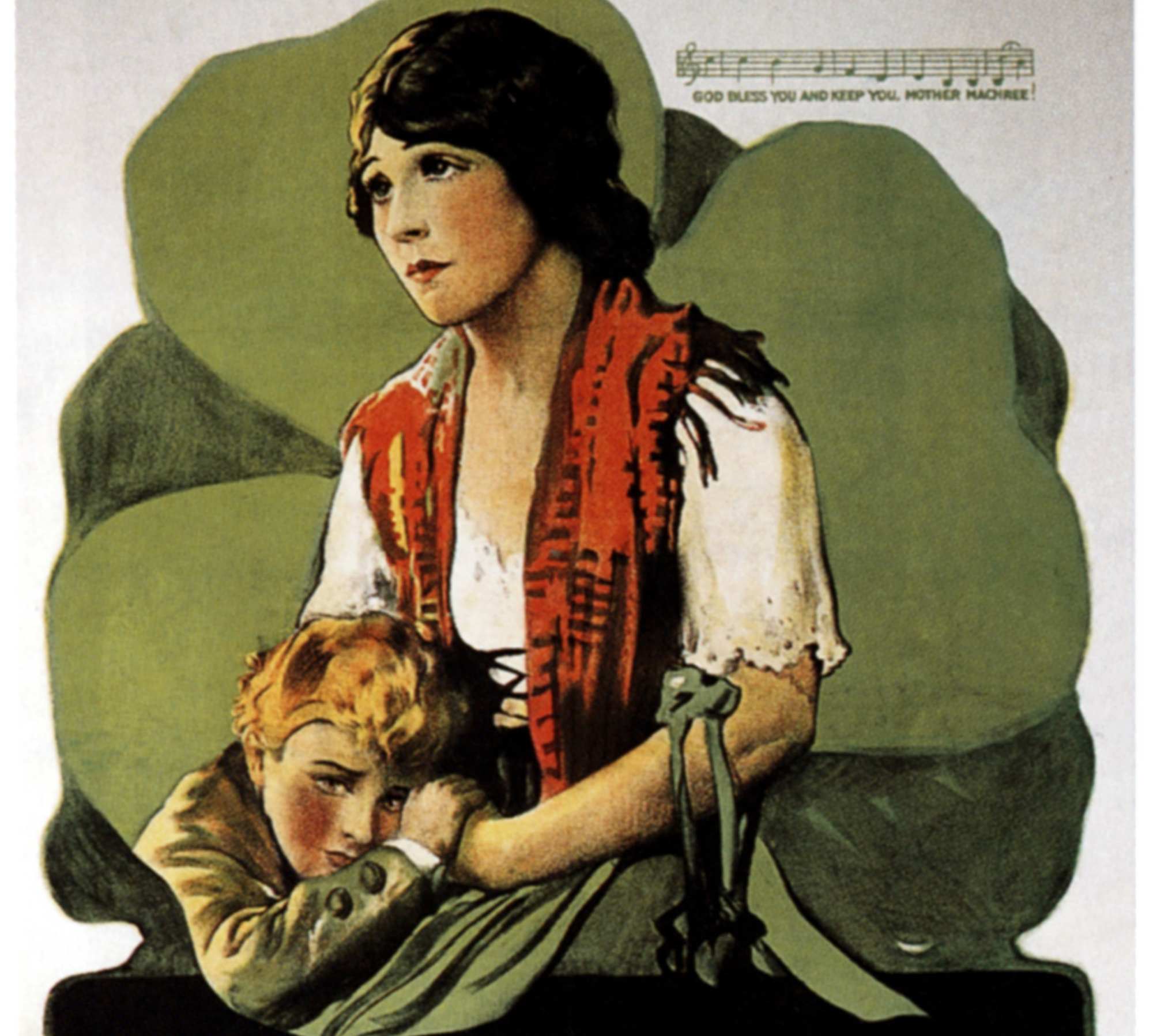 'Mother Machree' Belle Bennett as Mother Machree with a child holding onto her.
